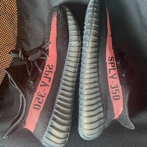 Adidas Black and Red Yeezy Boost 350 gym Shoes